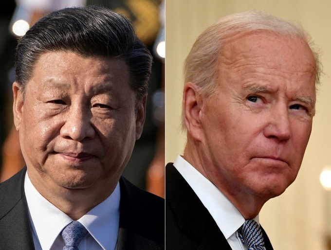 Chủ tịch Trung Quốc Tập Cận Bình (trái) và Tổng thống Mỹ Joe Biden. Ảnh: AFP.