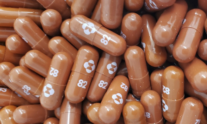 Các viên thuốc molnupiravir trong bức ảnh được nhà sản xuất công bố hồi tháng 5. Ảnh: AFP.