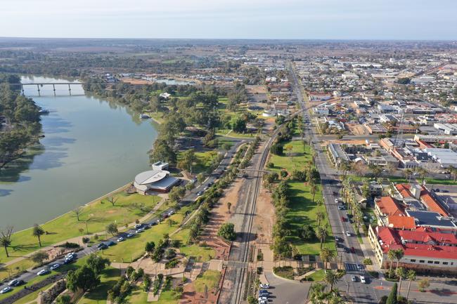 Aerial view of Mildura.