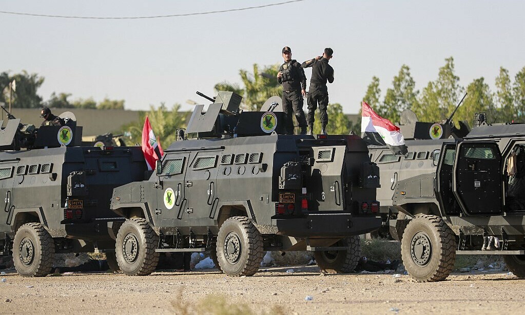 Lực lượng an ninh Iraq triển khai ở thủ đô Baghdad hôm 10/10. Ảnh: AFP.