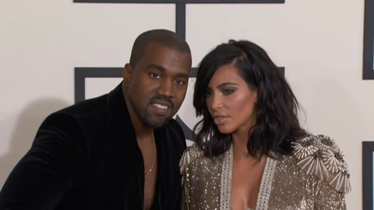 Kanye West và Kim ở Grammy 2015