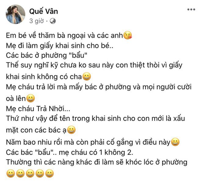 Sao Việt 24h: Quế Vân ra phường xin khai sinh không cha cho con, mọi người cười vì câu nói - 1