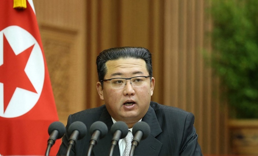 Lãnh đạo Triều Tiên Kim Jong-un tham dự ngày thứ hai kỳ họp thứ năm của Hội đồng Nhân dân Tối cao khóa 14 tại Bình Nhưỡng hồi tháng 9. Ảnh: KCNA.