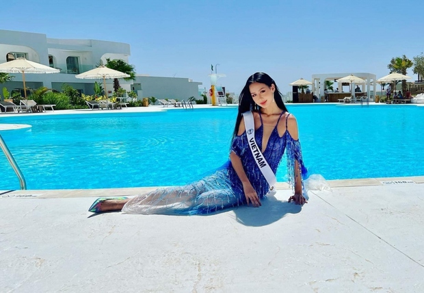 Á hậu Bảo Ngọc khoe sắc vóc quyến rũ với bikini bên bể bơi - Ảnh 6.