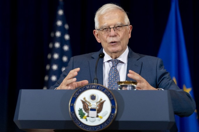 Đại diện cấp cao về chính sách đối ngoại và an ninh của EU Josep Borrell ở thủ đô Washington hôm 7/2. Ảnh: AFP.