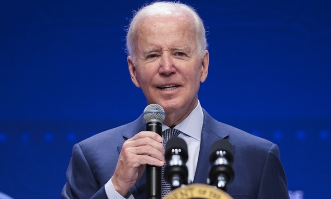 Tổng thống Mỹ Joe Biden trong hội nghị về nạn đói ở thủ đô Washington hôm 28/9. Ảnh: AFP.