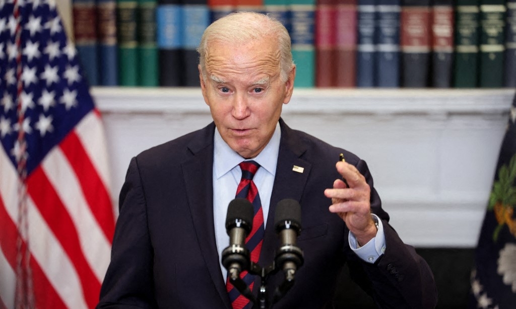 Tổng thống Mỹ Joe Biden phát biểu tại Nhà Trắng hôm 4/10. Ảnh: AFP