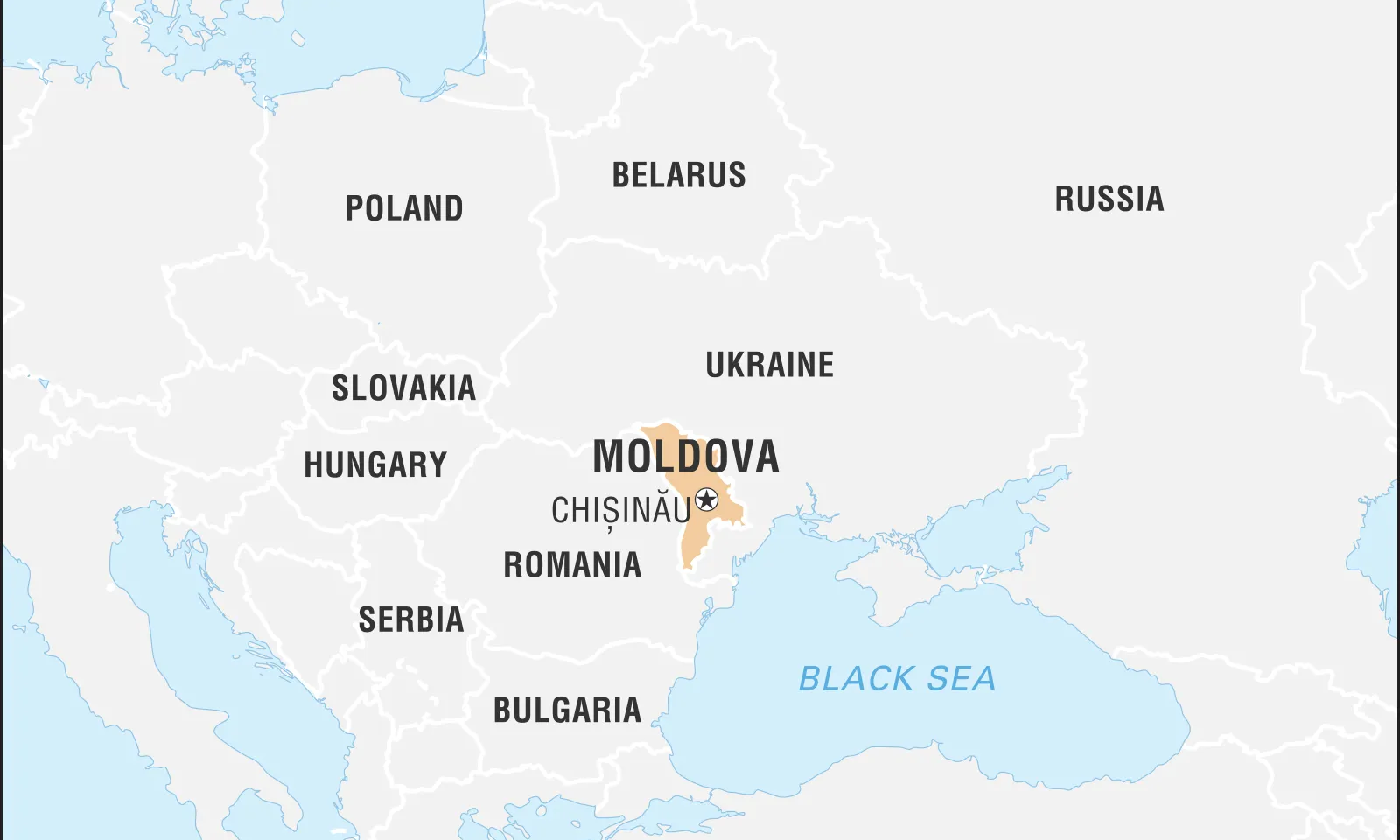 Vị trí Moldova. Đồ họa: britannica