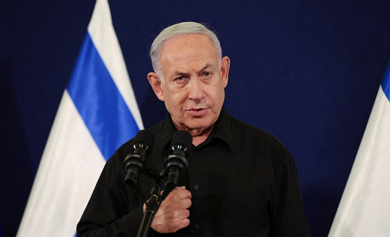 Thủ tướng Israel Benjamin Netanyahu tại cuộc họp báo ở Tel Aviv ngày 28/10. Ảnh: Reuters