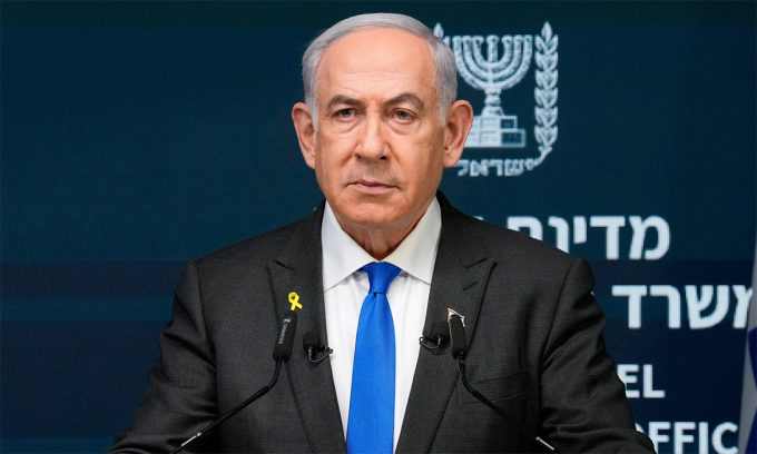 Thủ tướng Israel Benjamin Netanyahu trong cuộc họp báo tại Jerusalem ngày 2/9. Ảnh: Reuters