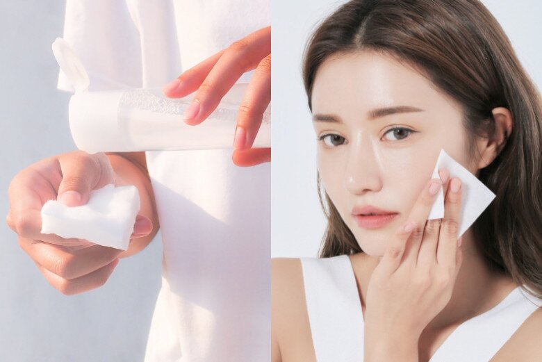 Lotion hay toner sẽ không cần thiết nếu da bạn đã ẩm và có thể thực hiện ngay bước dưỡng da tiếp theo. (Ảnh minh họa)