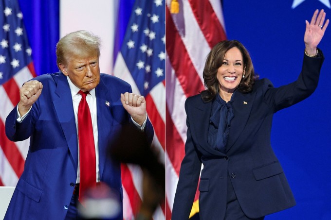 Ứng viên tổng thống đảng Cộng hòa Donald Trump (trái) và Phó tổng thống Kamala Harris. Ảnh: AFP