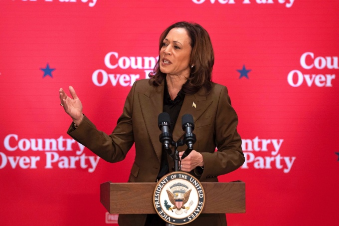 Phó tổng thống Mỹ Kamala Harris tại sự kiện vận động tranh cử ở thành phố Scottsdale, bang Arizona ngày 11/10. Ảnh: AFP