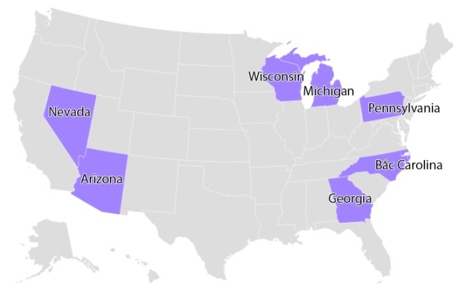 Kết quả bầu cử tổng thống Mỹ tại bang Pennsylvania qua các năm. Đồ họa: US News & Report