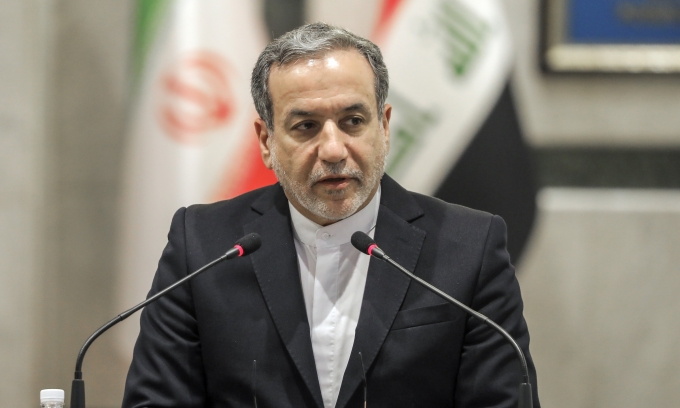 Ngoại trưởng Iran Abbas Araghchi tại Baghdad, Iraq, ngày 13/10. Ảnh: AP