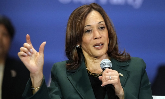 Phó tổng thống Kamala Harris tại Brookfield, Wisconsin, ngày 21/10. Ảnh: AP