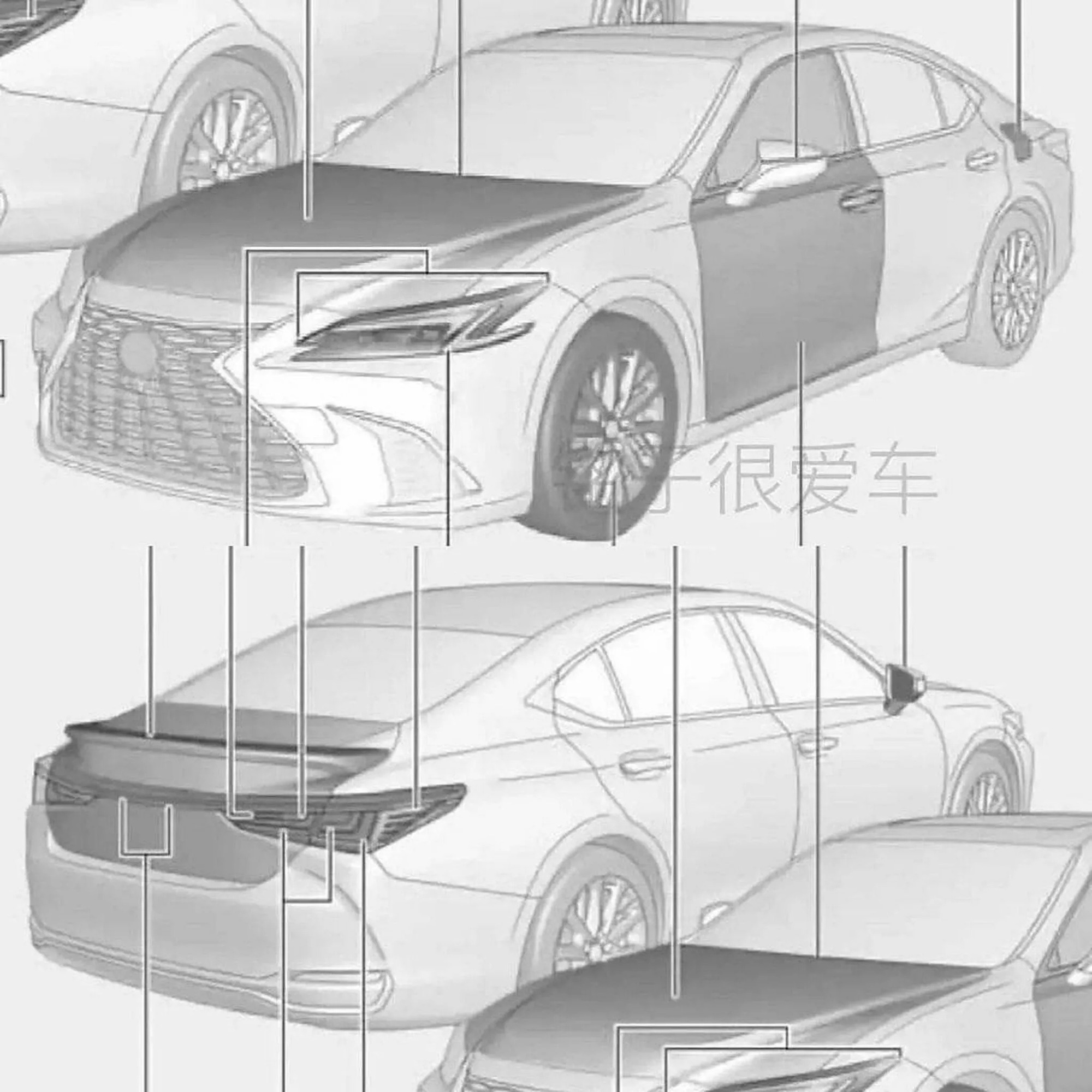 'Rò rỉ' Lexus ES 2025: Màn mới, thiết kế tinh chỉnh, chưa điện hóa hoàn toàn như dự đoán- Ảnh 1.