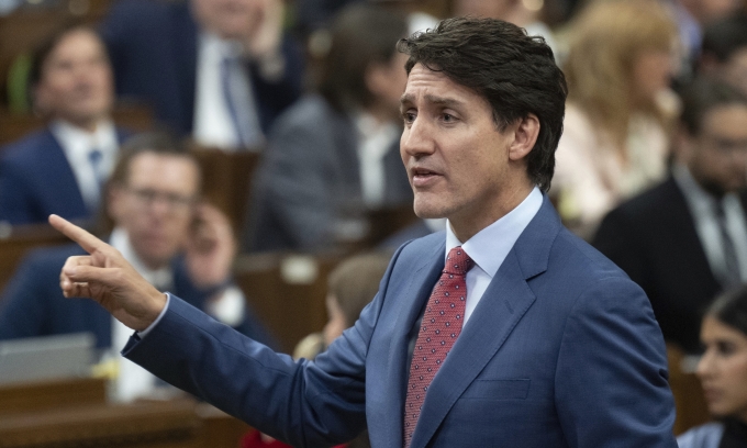 Thủ tướng Canada Justin Trudeau tại Ottawa ngày 23/10. Ảnh: AP