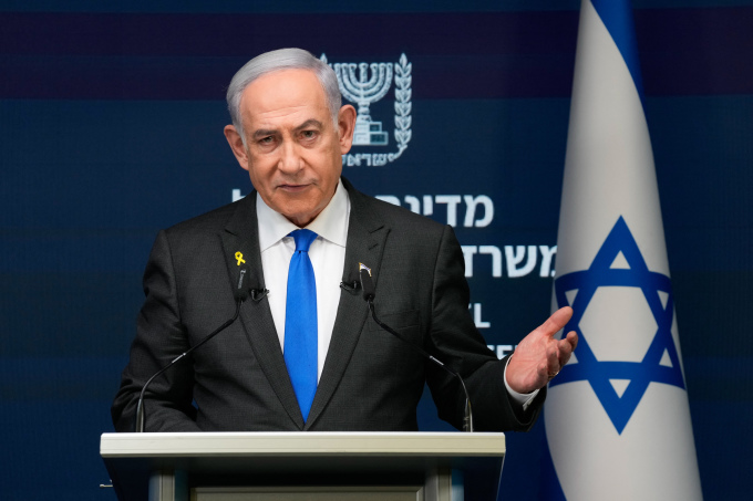 Thủ tướng Israel Benjamin Netanyahu phát biểu tại Jerusalem ngày 2/9. Ảnh: AFP