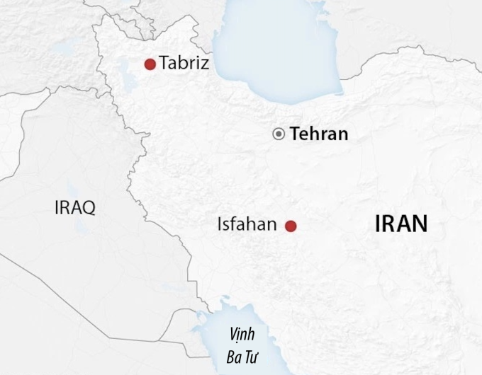 Vị trí thủ đô Tehran của Iran. Đồ họa: CNN