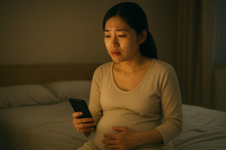 Tôi ôm bụng bầu bật khóc khi đọc tin nhắn chồng gửi lúc nửa đêm, chỉ 5 từ mà tim tôi tan vỡ - 1