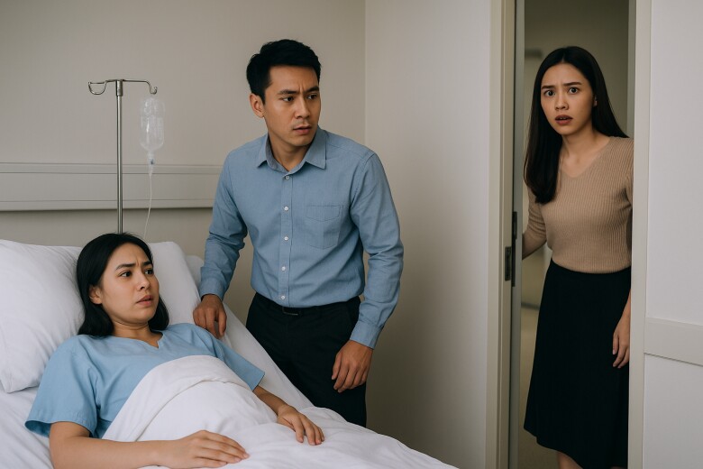 Đêm tôi nhập viện vì dọa sảy, chồng cũ lao tới ôm bụng khóc, sáng hôm sau vợ anh đến đánh ghen - 2