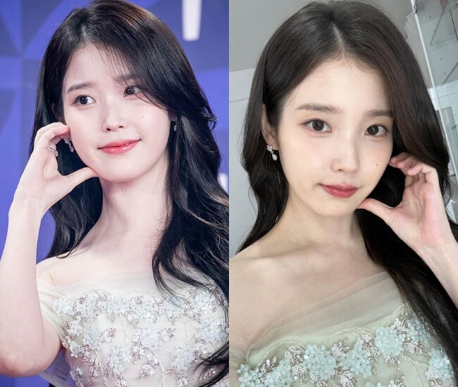 Nhan sắc xinh đẹp với gương mặt nhỏ xíu cùng làn da trắng mịn của em gái quốc dân IU.