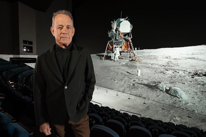 Tom Hanks dự sự kiện của NASA hồi tháng 3. Ảnh: Instagram/ Tom Hanks