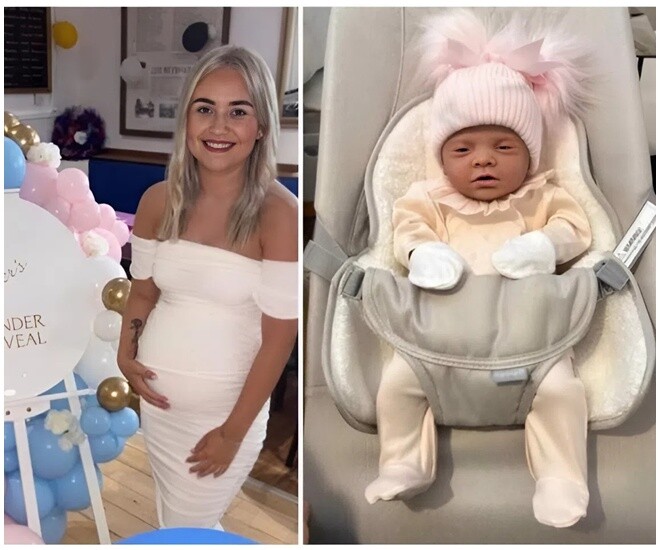 Người phụ nữ giả mang thai y như thật.