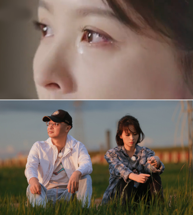 Đặng Sa nhiều lần khóc khi nói về hôn nhân, ở show thực tế. Ảnh: Mango TV