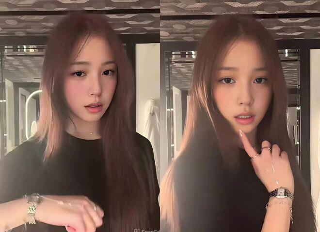 Tiểu Tứ Nguyệt nhuộm tóc màu nâu sáng, trang điểm nhẹ nhàng và chuộng phong cách nữ tính.