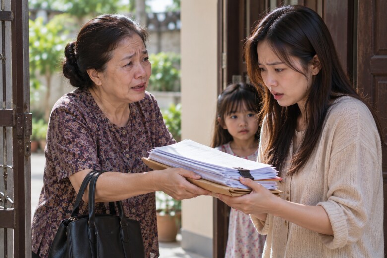 Bà đưa cho tôi một túi hồ sơ. (Ảnh minh họa)