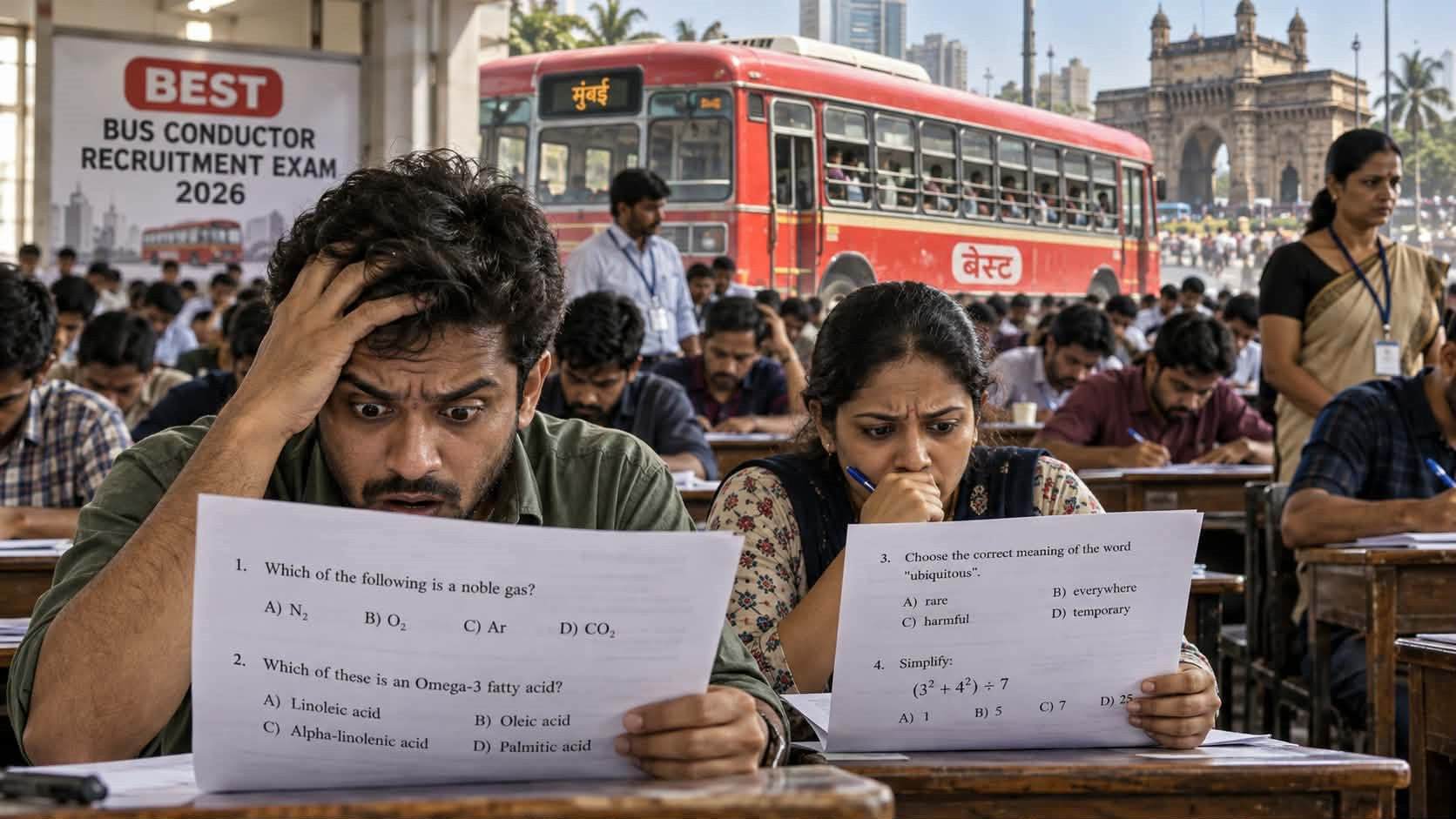 Kỳ thi tuyển nhân viên soát vé xe buýt ở Mumbai 2026: 13 . 000 Người cạnh tranh , độ khó bất ngờ - Ảnh 1.