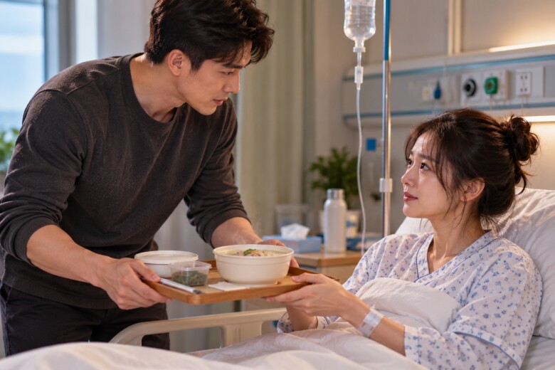 Chồng cũ đã nấu cháo mang vào bệnh viện khi tôi nằm viện. (Ảnh minh họa)