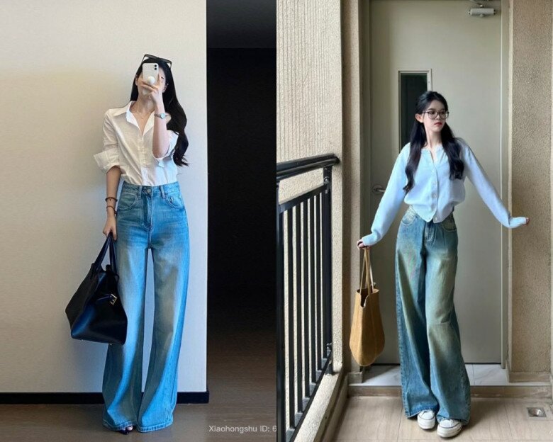 Để tổng thể cân đối, bạn nên chọn quần có độ dài phù hợp với giày. Những thiết kế có đường ly chạy dọc cũng góp phần tạo cảm giác chân thẳng và thanh thoát. Ngược lại, quần quá dài, gấu chồng nhiều nếp hoặc ống rộng quá mức có thể khiến trang phục trông nặng nề.