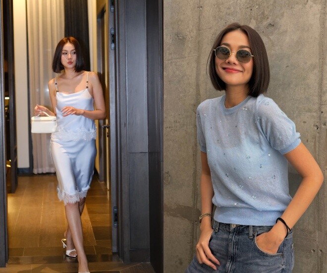 Thanh Hằng cắt tóc bob ngắn, tôn đường nét gương mặt sắc sảo.