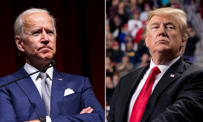 Joe Biden (trái) và Donald Trump. Ảnh: AP.