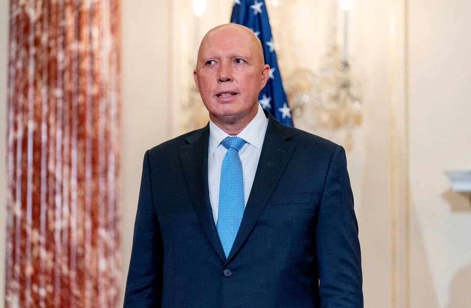 Bộ trưởng Quốc phòng Australia Peter Dutton tại Bộ Ngoại giao Mỹ ở Washington hồi tháng 9. Ảnh: Reuters.