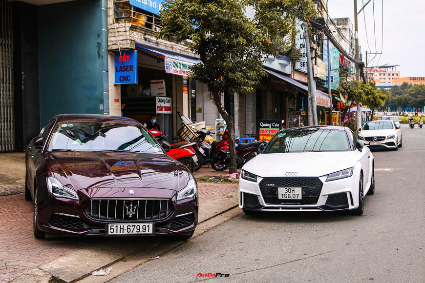 Dàn siêu xe trăm tỷ tham gia lễ đính hôn của Tống Đông Khuê, bạn trai Hương Giang cầm lái Maserati Quattroporte - Ảnh 9.