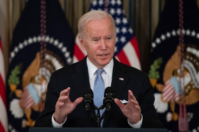 Tổng thống Mỹ Joe Biden phát biểu tại Nhà Trắng hôm 6/11. Ảnh: AFP.