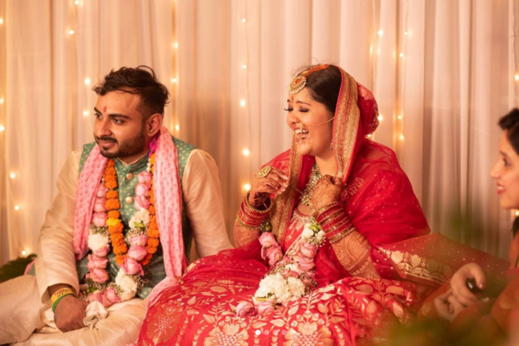 Đám cưới của Tanaya Narendra, một bác sĩ Ấn Độ. Ảnh: Twitter