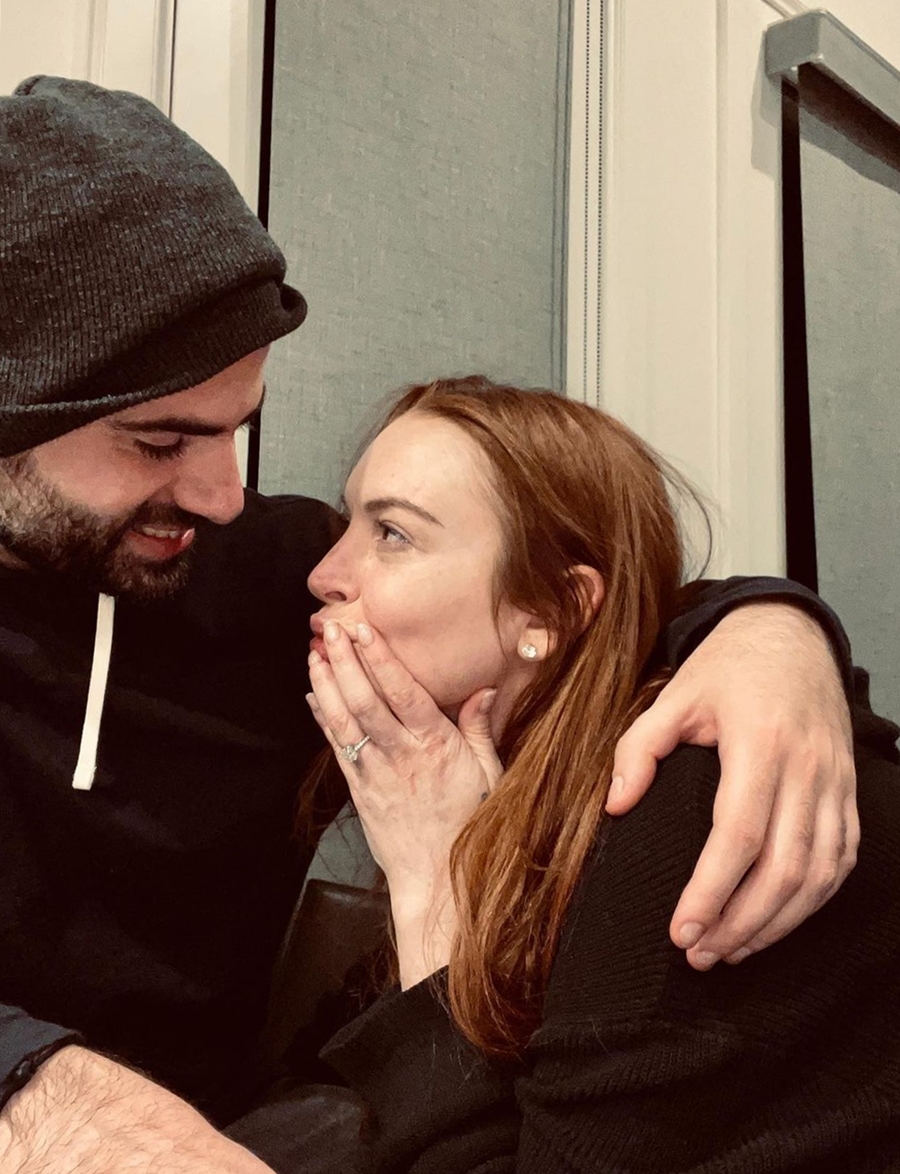 Khoảnh khác bên vị hôn phu được Lohan đăng trên cá bgaab. Ảnh: Instagram Lindsay Lohan