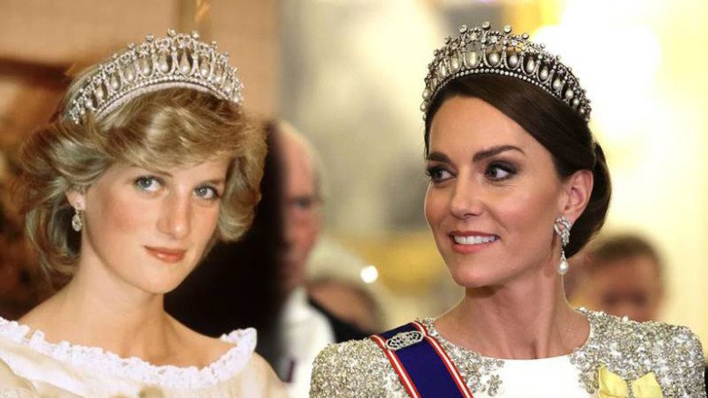Kate Middleton mặc váy dạ hội trắng, bùng nổ thần thái nữ hoàng với amp;#34;của hồi mônamp;#34; mẹ chồng để lại - 3