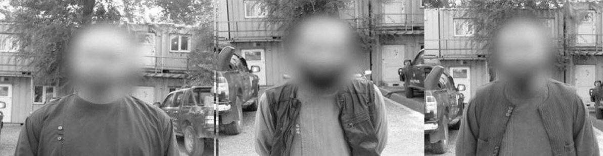 Ba người bị Iran và lực lượng Taliban bắt trong ảnh công bố hôm nay. Ảnh: Cơ quan truyền thông Taliban