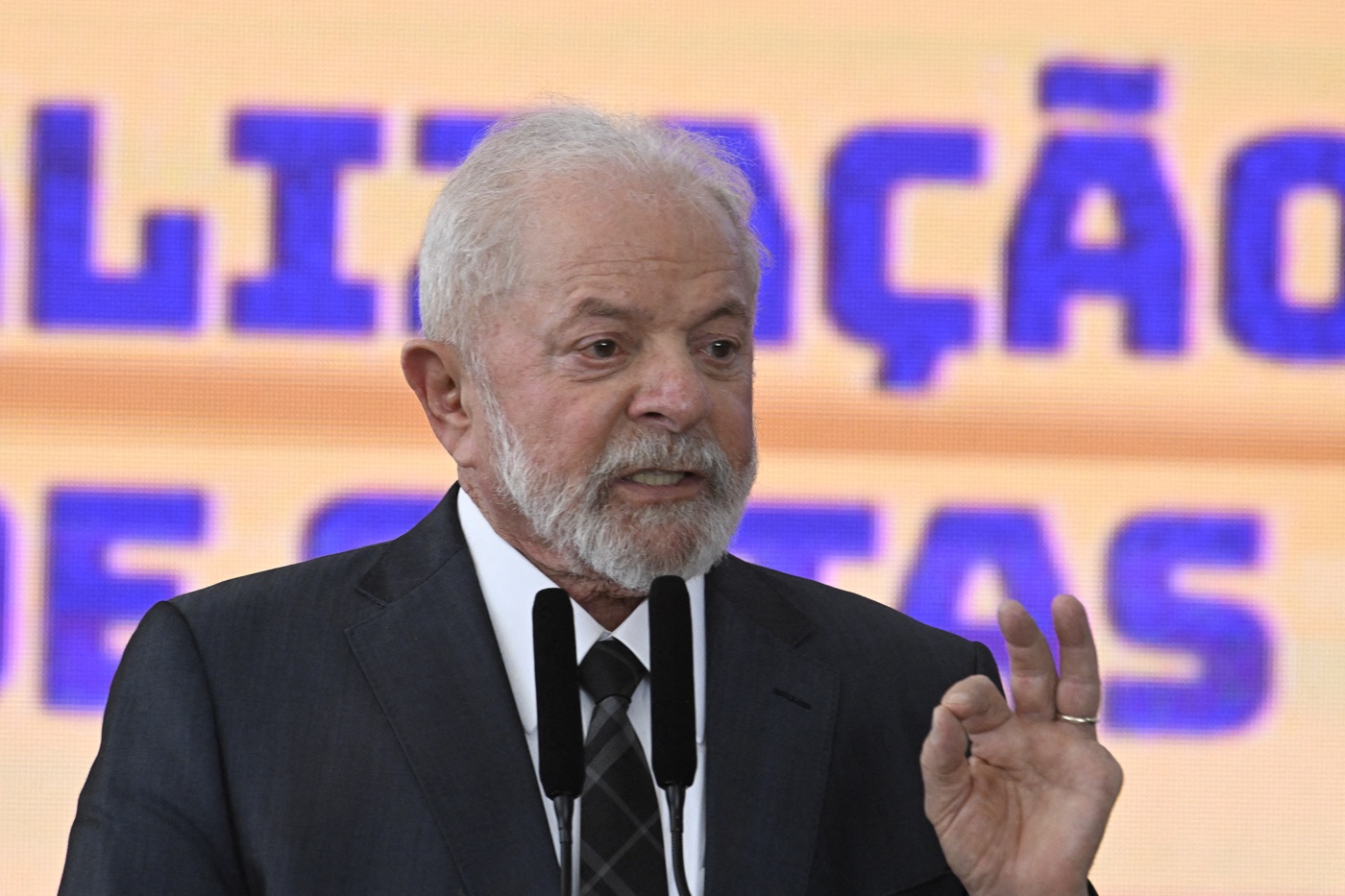 Tổng thống Brazil Luiz Inacio Lula da Silva phát biểu tại sự kiện ở thủ đô Brasilia ngày 13/11. Ảnh: AFP