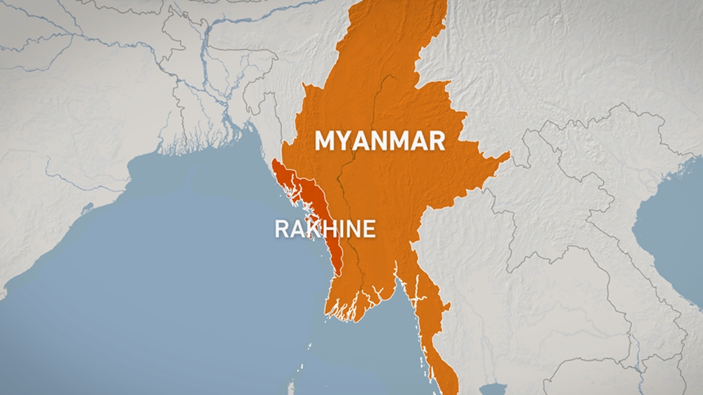 Vị trí bang Rakhine của Myanmar. Đồ họa: Al Jazeera