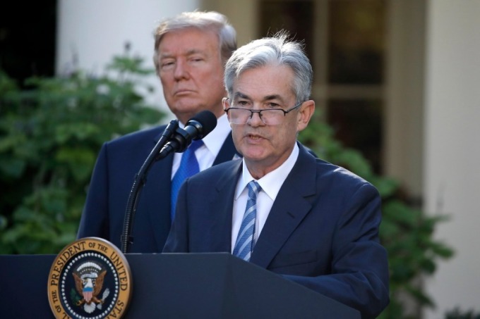 Ông Donald Trump và Chủ tịch Fed Jerome Powell tại Nhà Trắng tháng 11/2017. Ảnh: Reuters