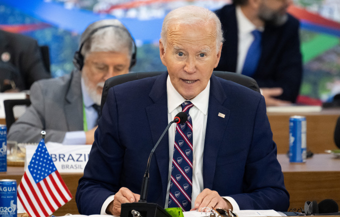 Tổng thống Mỹ Joe Biden tại Rio De Janeiro, Brazil hôm 19/11. Ảnh: AFP