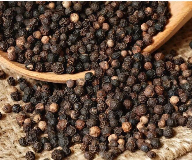 Để đảm bảo sức khoẻ, cần lựa hạt tiêu đen đảm bảo tiêu chuẩn phải tròn đầy, màu sắc tự nhiên, có mùi thơm đặc trưng, vị cay và không có mùi lạ (Ảnh minh hoạ)