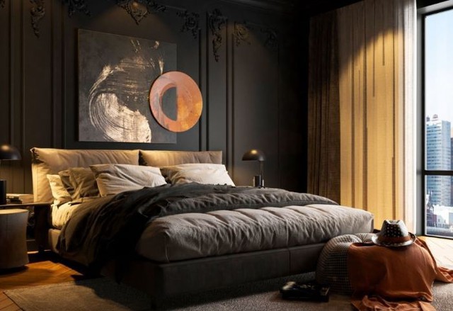 Lý tưởng nhất bạn nên đặt giường ngủ với hai mặt kê sát tường, vì như vậy sẽ tạo ra điểm tựa, sự chắc chắn, đó cũng là cách bố cục giường ngủ có lợi nhất cho chủ nhân.